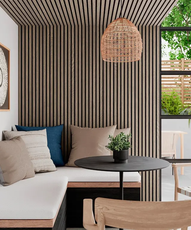 Chestnut Acoustic Wood Wall Panel (60cm x 240cm)