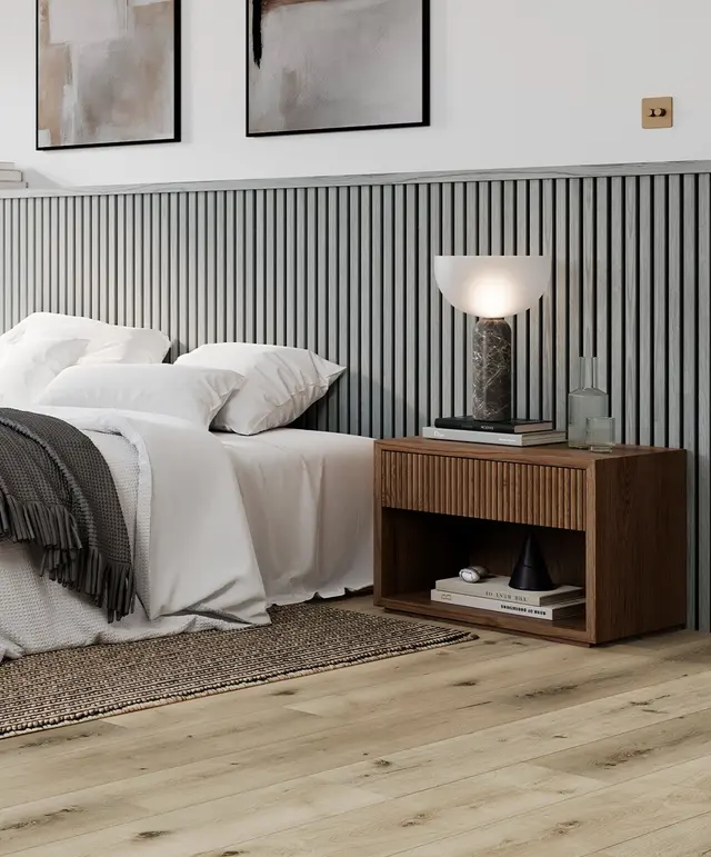 Mid Grey Acoustic Wood Wall Panel (60cm x 120cm)