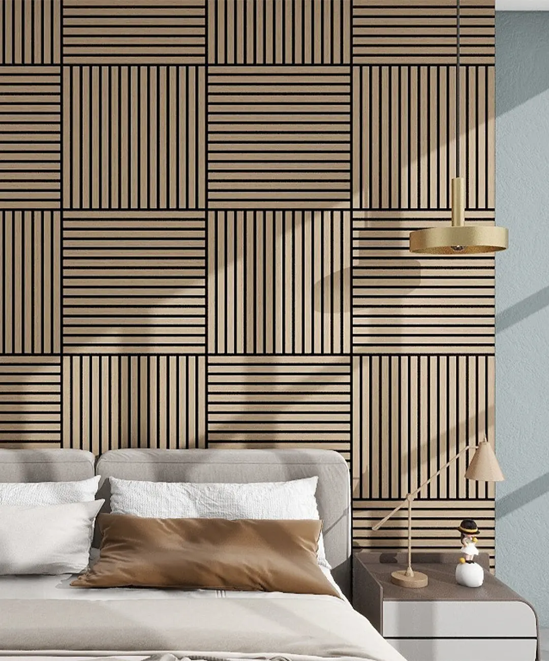 Chestnut Acoustic Wood Wall Panel (60cm x 60cm) Pack of 2